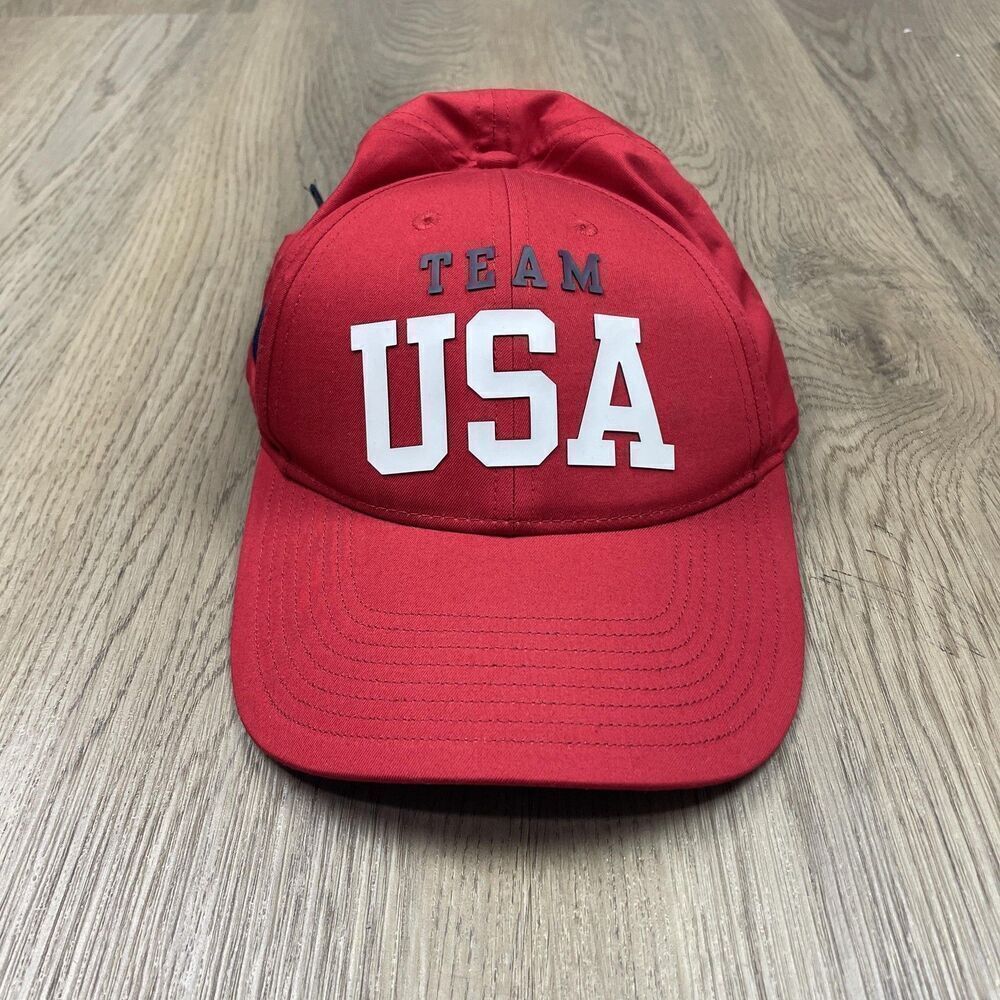 Team USA Hat Cap Strap Back Mens One Size Red United States Olympic Team
